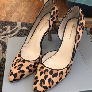 Anne Klein Leopard Pony Hair Heels